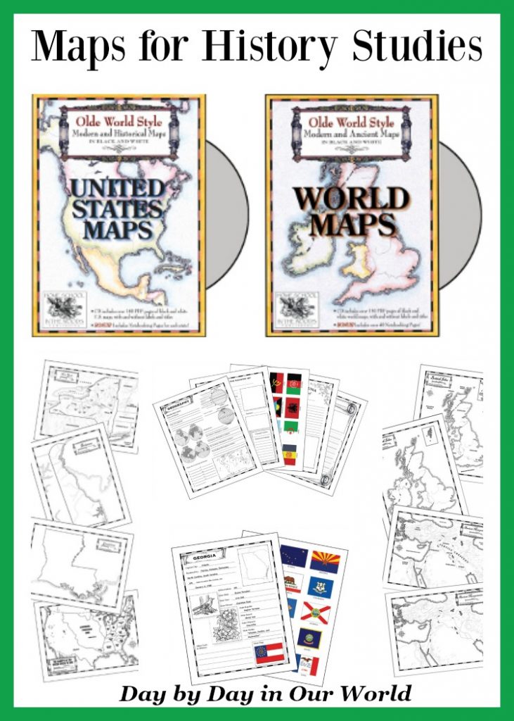 Homeschool in the Woods Map Sets for History Studies