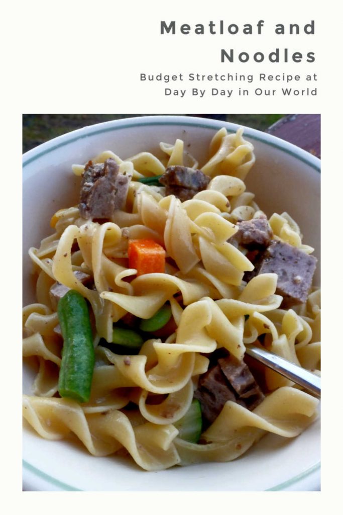 Super Easy Budget Stretching Meatloaf and Noodles Day By Day in Our World