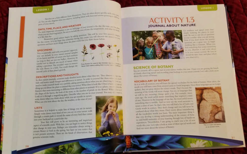 Inside look at the Botany textbook.