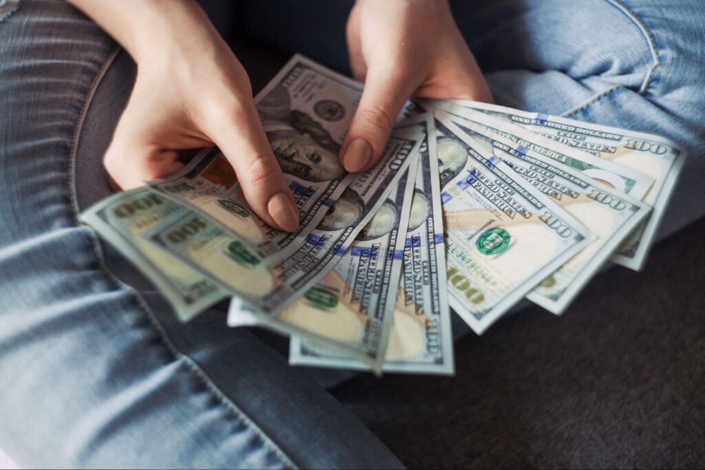 woman counting dollar bills
Victoria Bails
Victoria Bails
4:04 PM Aug 22
woman fanning $100 bills
